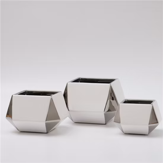 カスタムのロゴの屋内結婚式の装飾の陶磁器の花の容器